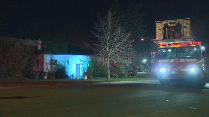 It took firefighters nearly an hour to bring a suspicious house fire in Saskatoon under control.