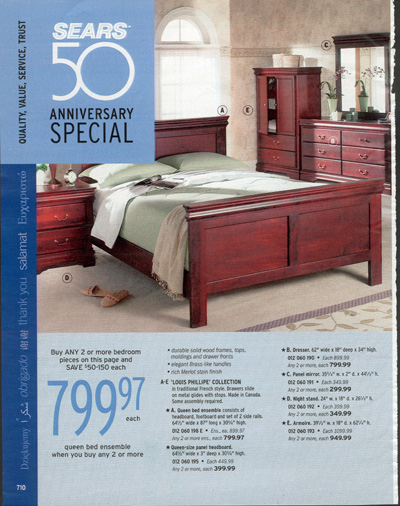 Sears Canada Catalogue, 2003.