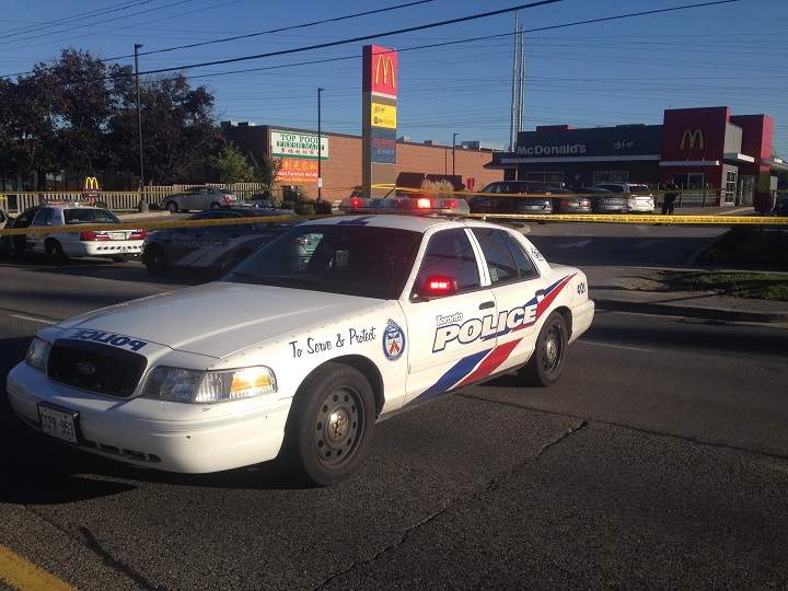 A police cruiser is on scene of a stabbing outside a Scarborough school friday afternoon.