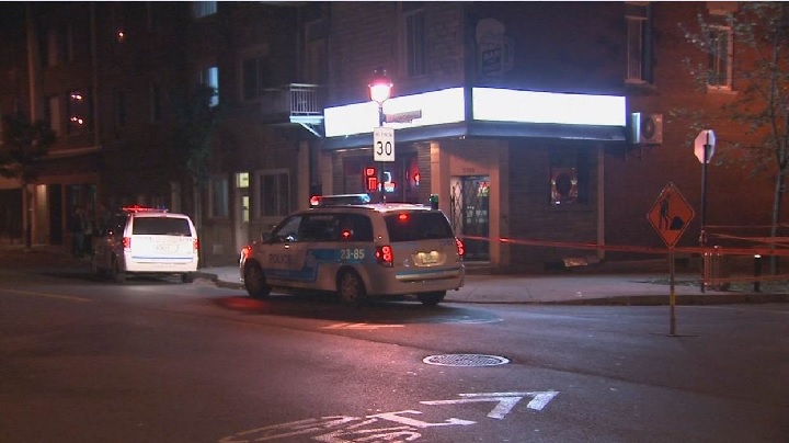Montreal police are investigating an overnight stabbing near the intersection of Ste-Catherine Street East and Valois Avenue. Sunday, Oct. 22, 2017.