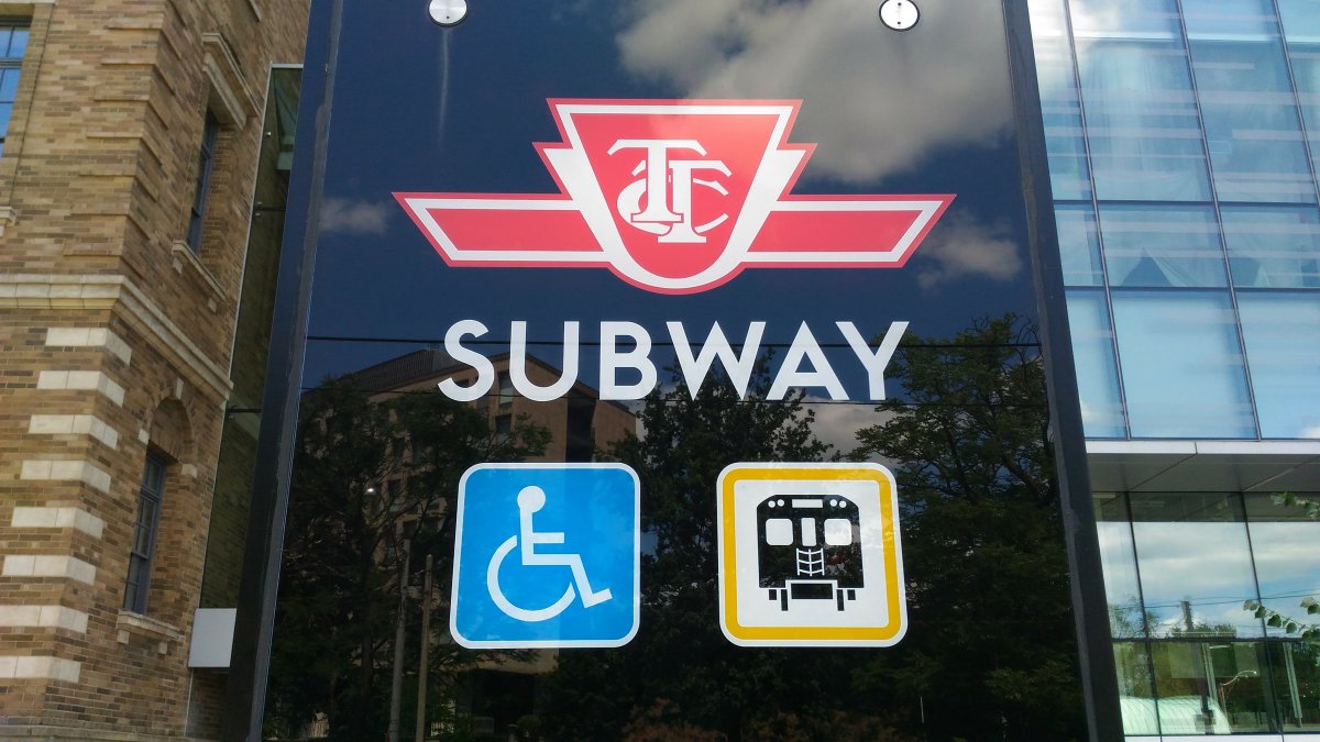 Signage from a TTC subway station.  