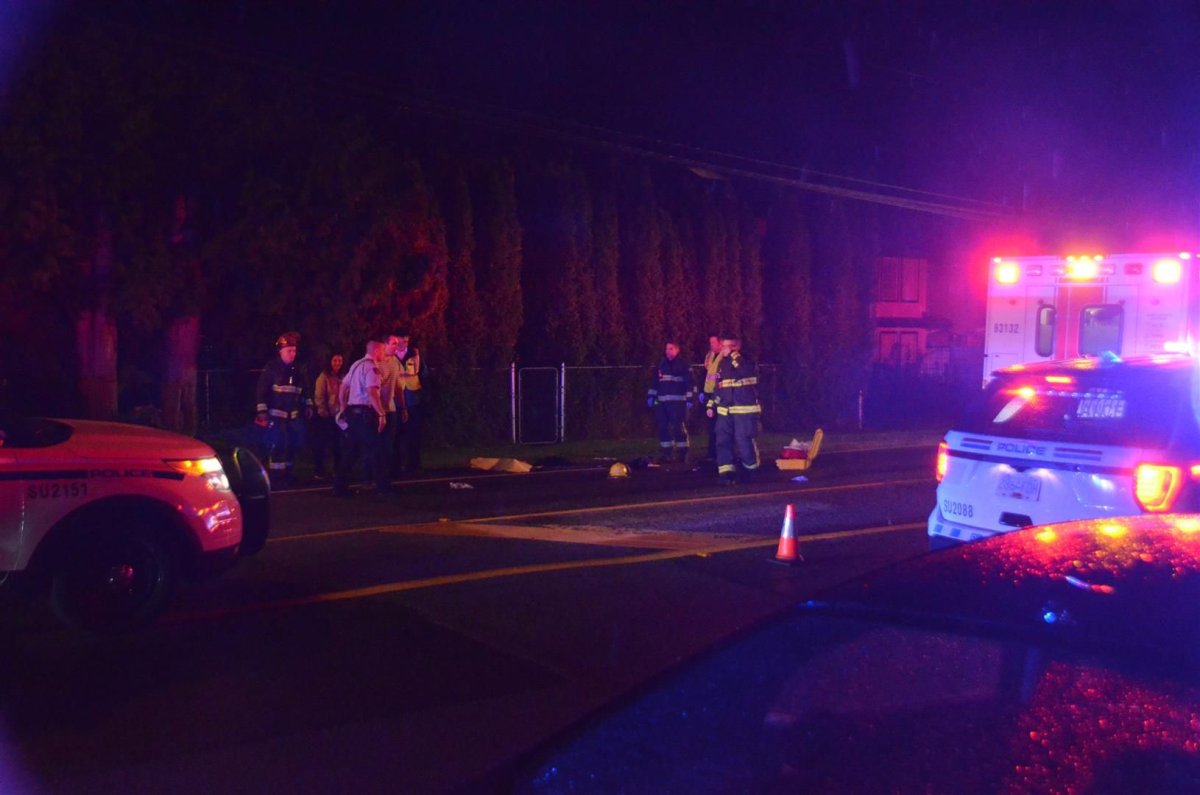 The scene of a stabbing in Surrey's Clayton Heights area on Oct. 6, 2017.