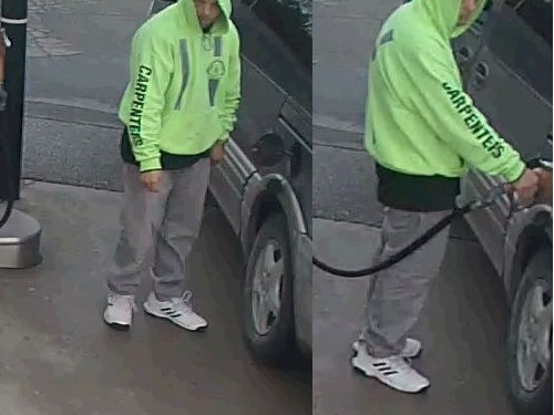 Suspect seen operating stolen vehicle at gas station in Arthur, ON.