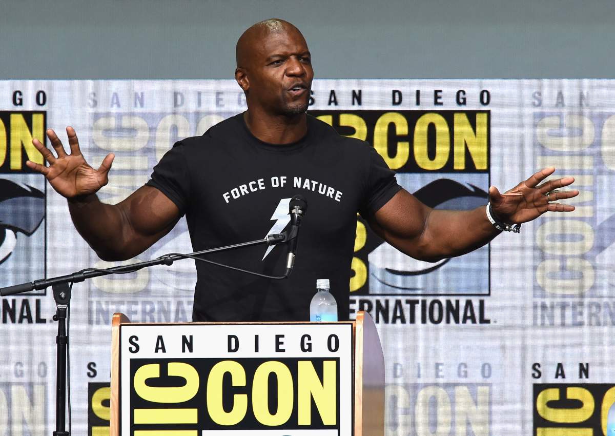 Actor Terry Crews speaks onstage at Netflix Films: "Bright" and "Death Note" panel during Comic-Con International 2017 at San Diego Convention Center on July 20, 2017 in San Diego, California.