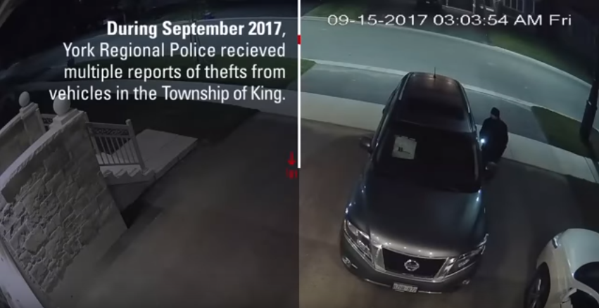 York Regional Police are searching for additional suspects in relation to thefts from vehicles in King City in September. 