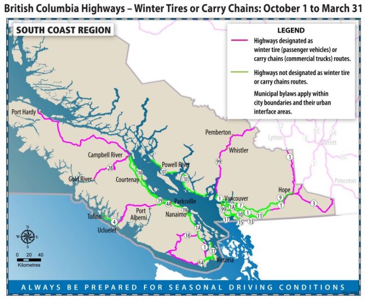 Winter Tire Rules Go Into Effect Today Across Bc What You Need To