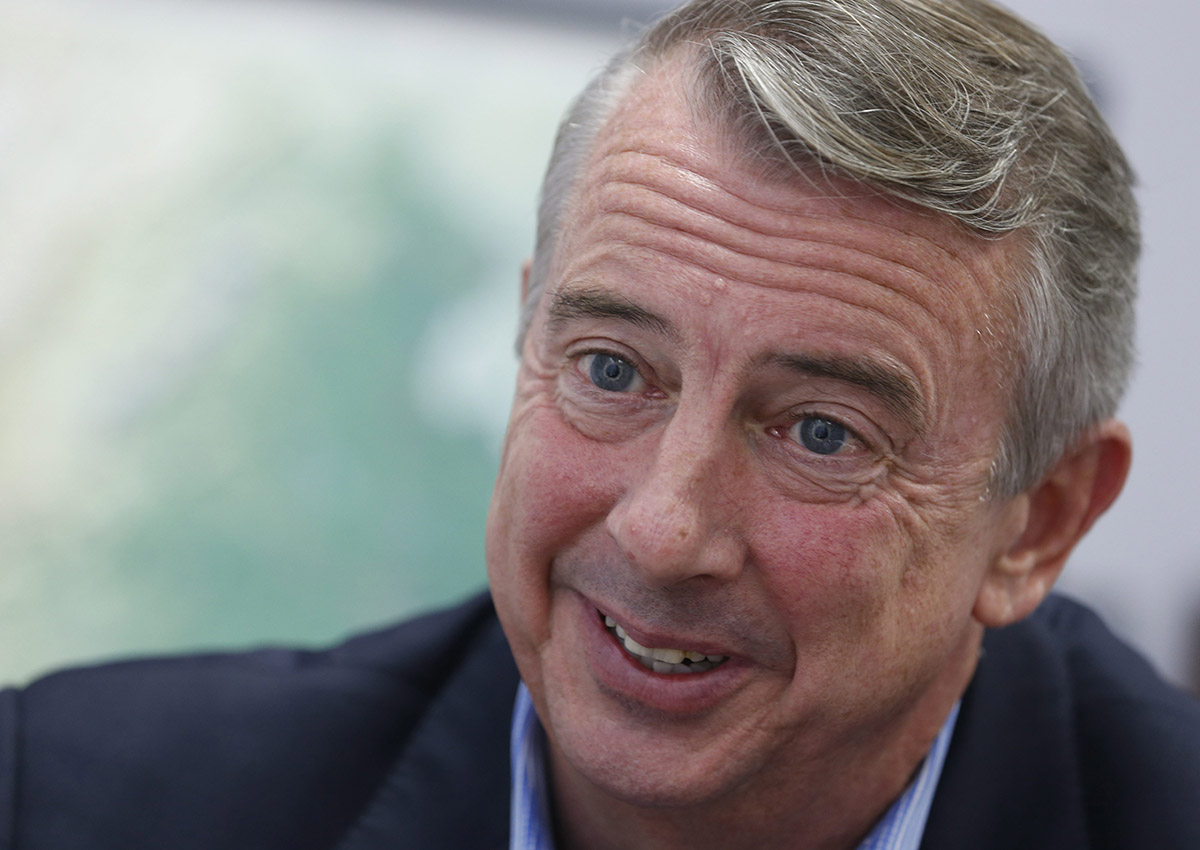 In this Sept. 26, 2017, file photo, Republican gubernatorial candidate Ed Gillespie, during an interview in Richmond, Va.