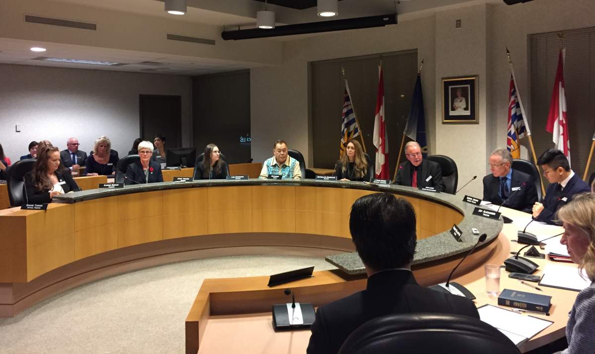 The newly elected Vancouver School Board held its first official meeting Monday night. 
