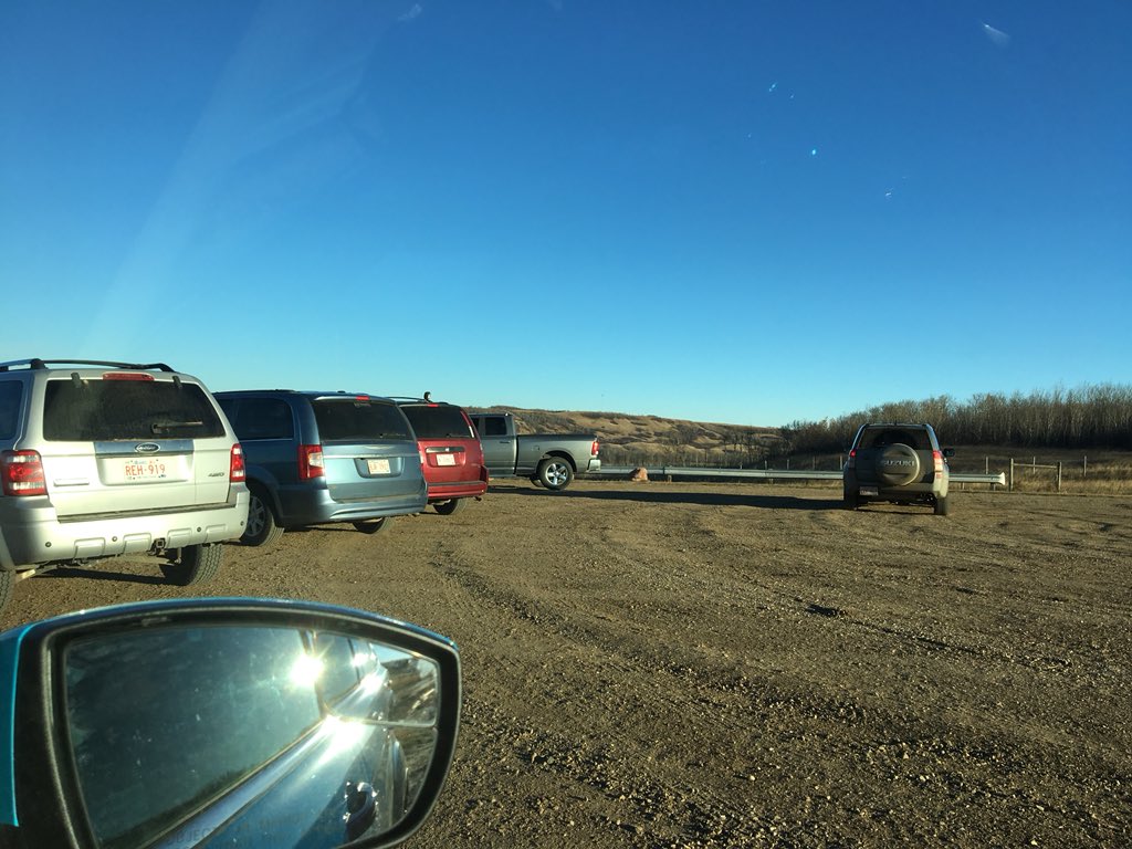 People showing up to see the 13 train cars that derailed from CN Rail’s Fabyan trestle bridge near Wainwright, Alta. on Tuesday, October 17, 2017. Photo taken on Wednesday, October 18.