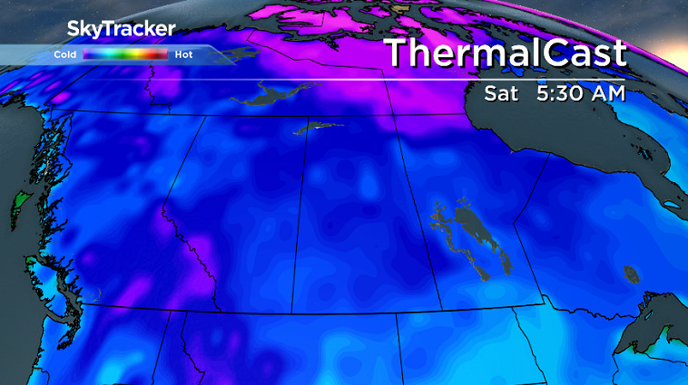 Wind chills dive back into the minus teens again Saturday morning as temperatures dip toward minus double digits.