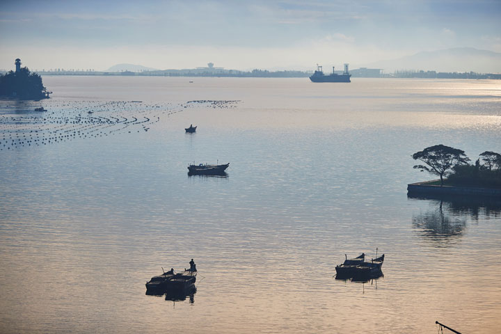 The Bay of Wonsan is seen from a hotel room in this October, 2016 photo in Wonsan, North Korea.