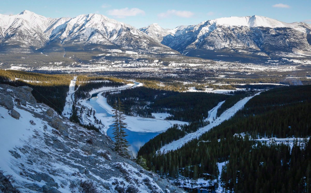 The mountain town of Canmore, Alta.