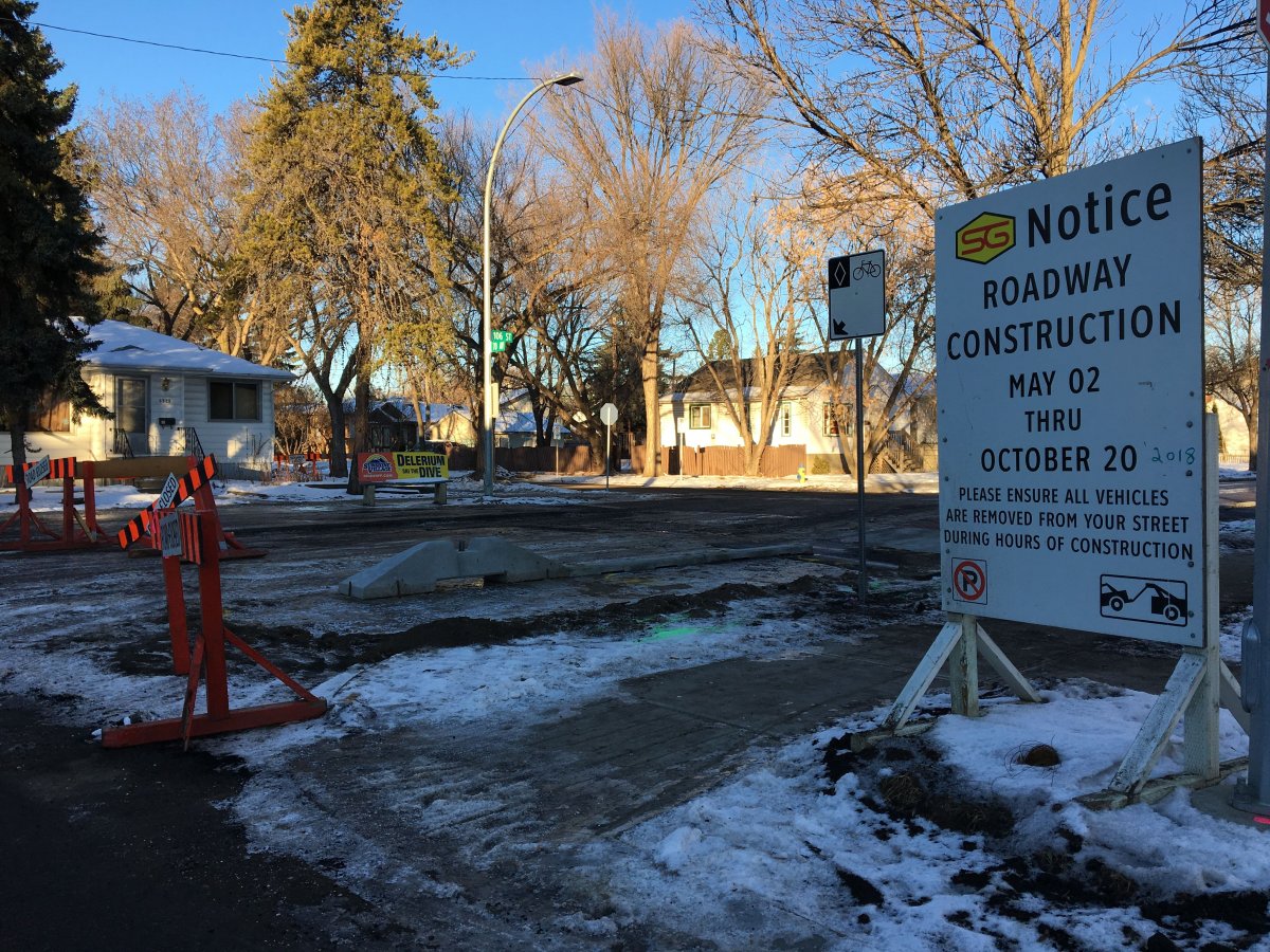 106 Street from 70 to 76 Avenue closed to traffic. Construction was supposed to be complete by October 20, 2017.