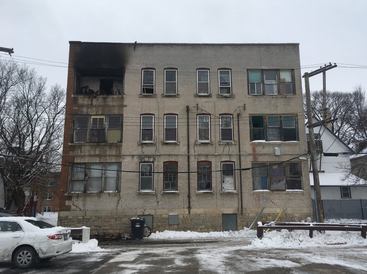 The fire started on the third floor of the three-storey building. 