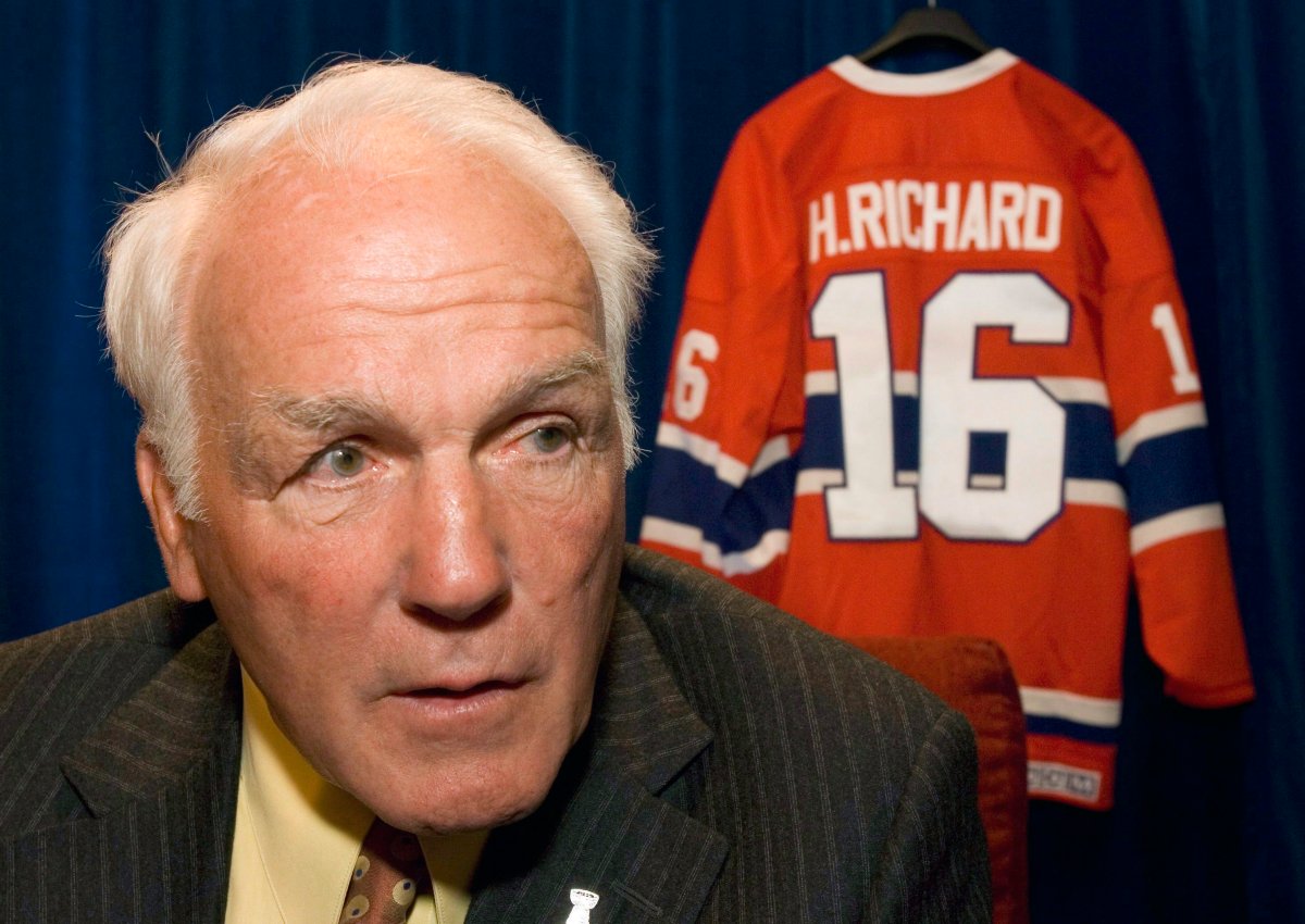 Former Montreal Canadiens Henri Richard reponds to questions Friday, June 1, 2007 in Ottawa.The City of Laval, Que., is asking artists to submit ideas for a display honouring former Montreal Canadiens star Henri Richard.