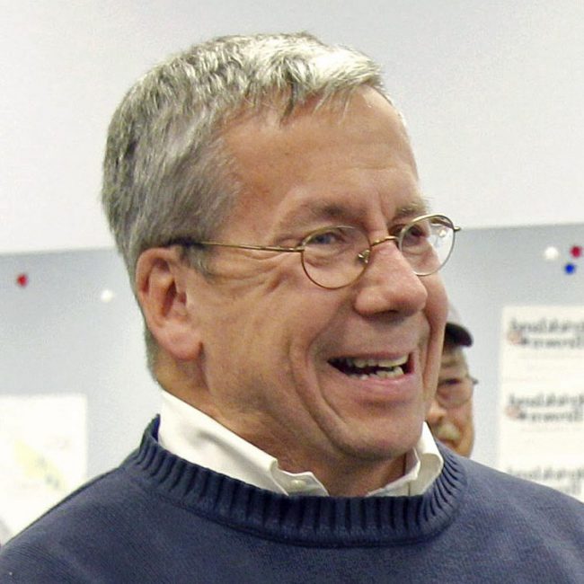 William O'Neill, laughs during a campaign stop at the Democratic party headquarters in Mentor, Ohio, Oct. 29, 2010.




