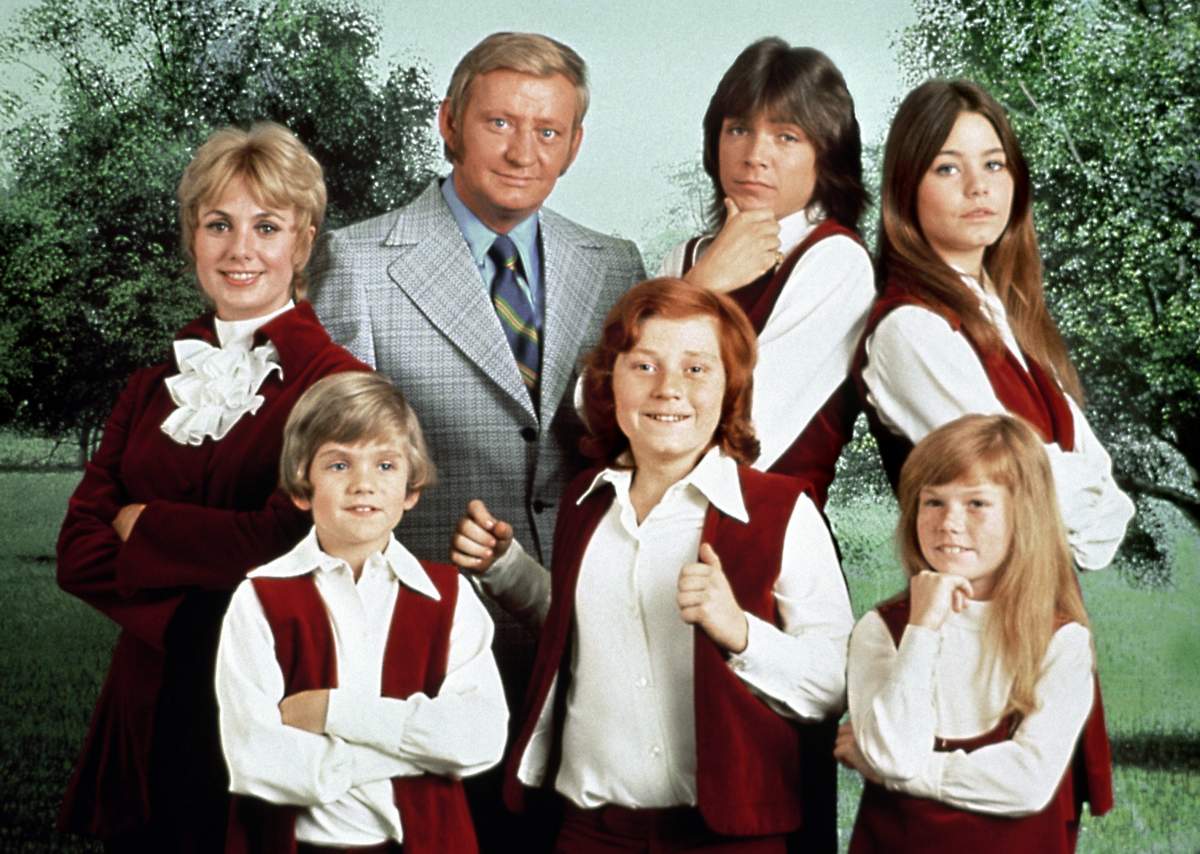 Shirley Jones, Dave Madden, David Cassidy, Susan Dey, Jeremy Gelbwaks, Danny Bonaduce, Suzanne Crough. The Partridge Family – 1970-1974.