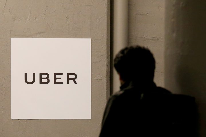  A man arrives at the Uber offices in Queens, New York, U.S., Feb. 2, 2017.  