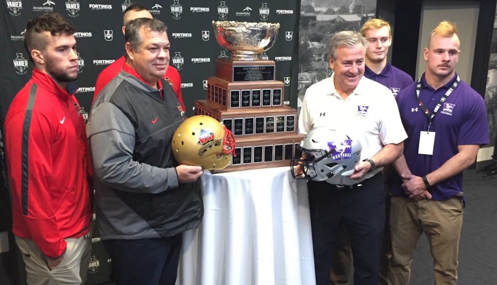 Laval head coach Glen Constantin (left) and Western's Greg Marshall (right) are ready for the 53rd Vanier Cup.