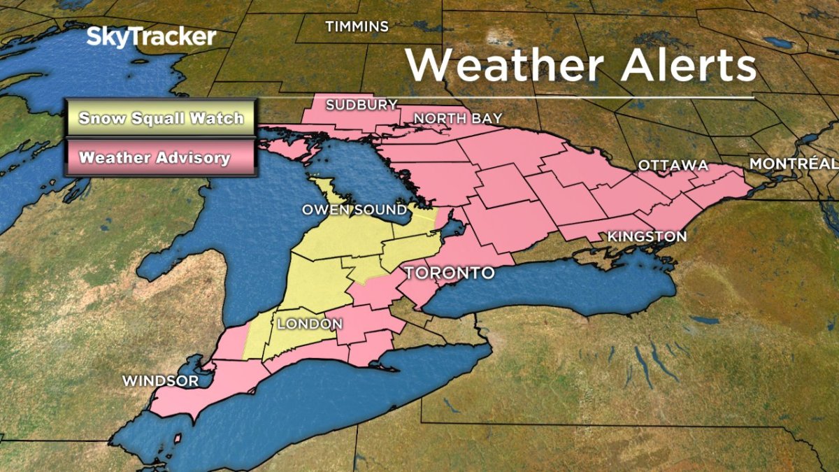 Advisories in effect as of 4:45 p.m. ET.