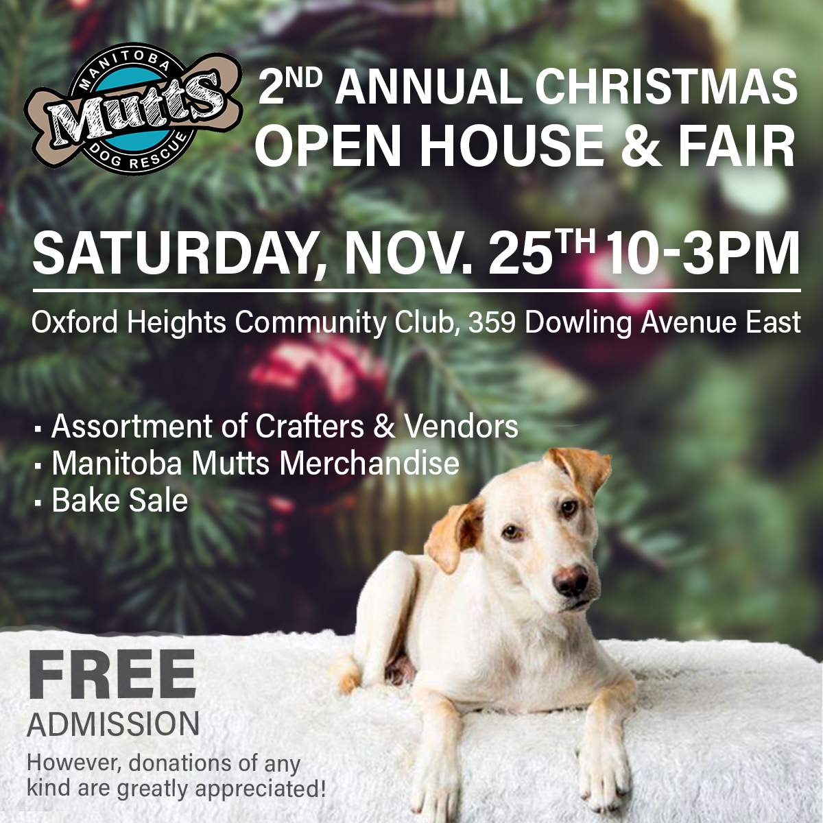 Manitoba Mutts Dog Rescue 2nd Annual Christmas Open House & Craft Fair - image