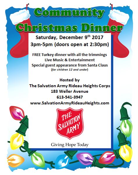 The Salvation Army Rideau Heights Corps – Community Christmas Dinner - image