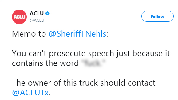 Texas sheriff threatens to charge driver for anti-Trump bumper sticker - image