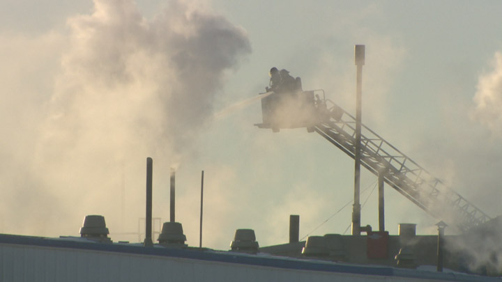 Firefighters are dealing with a fire at the Akzo Nobel chemical plant in the north Saskatoon industrial area.