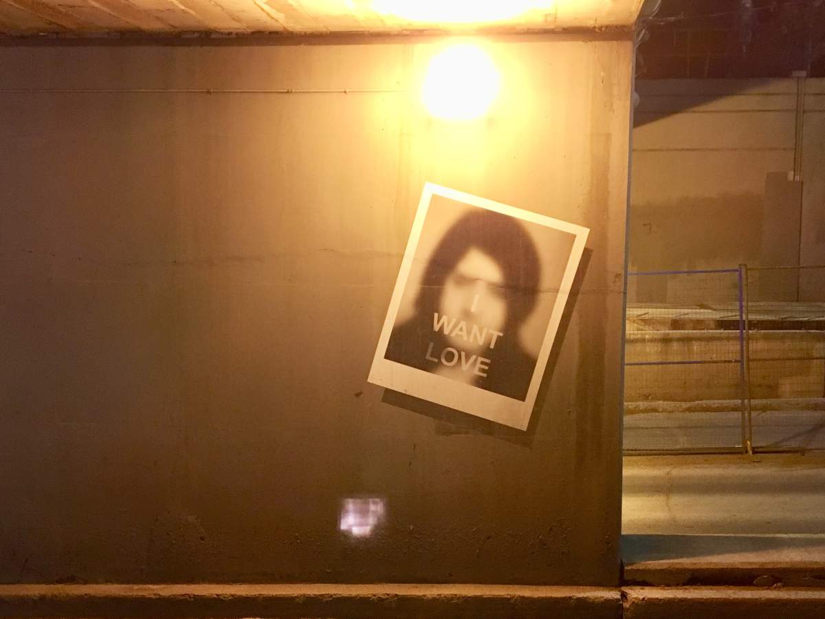 One of several images featured in an art installation in downtown Calgary which a U.K.-based comedian says were used without proper permissions.