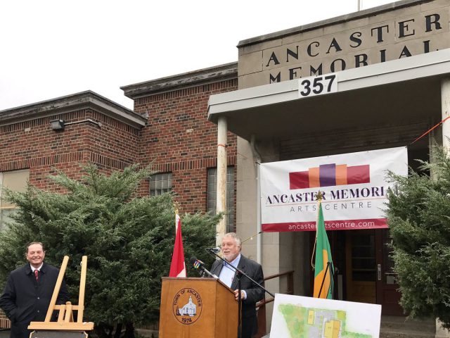 Liberal MPP Ted McMeekin committed $3 million in provincial funding towards the Ancaster Memorial Arts Centre project in November 2017.