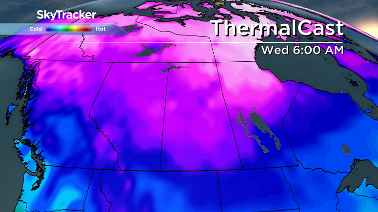 Arctic air floods back in across the region Wednesday morning.