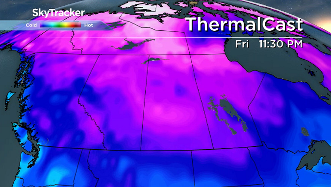 Arctic air floods back into the area late Friday into Saturday.