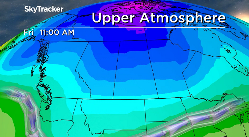 Arctic air slides back into the Saskatoon area heading into the weekend.