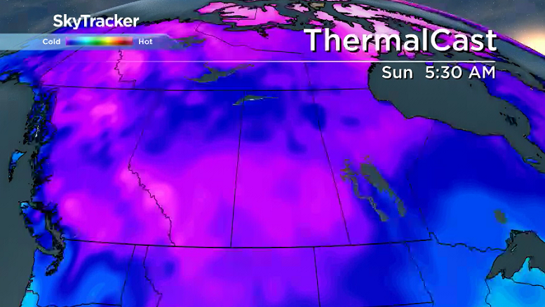 Arctic air slides even deeper south into central Saskatchewan this weekend.
