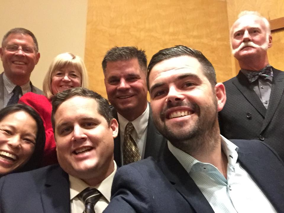 A selfie of several Beaumont town councillors.