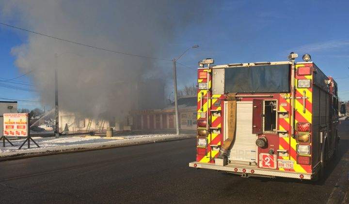 Crews called to battle blaze at commercial building in central Edmonton ...