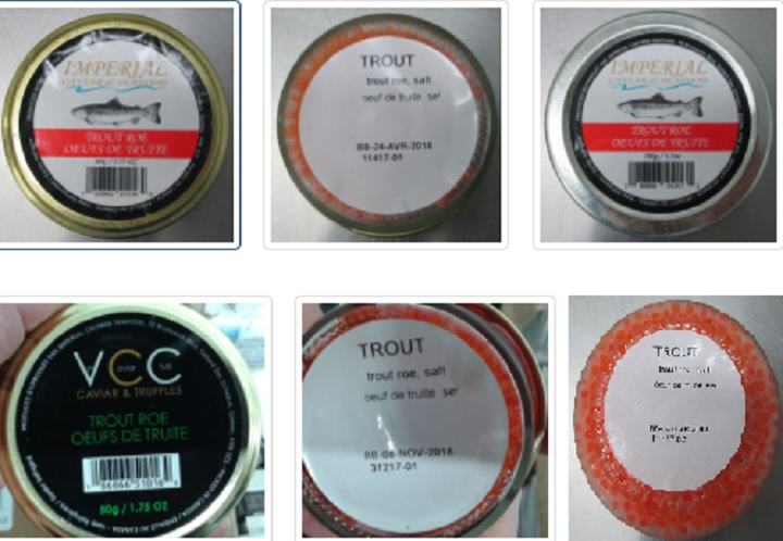 The CFIA has issued a food recall for caviar products sold in Quebec due to botulism risk. Sunday, Nov. 26, 2017.