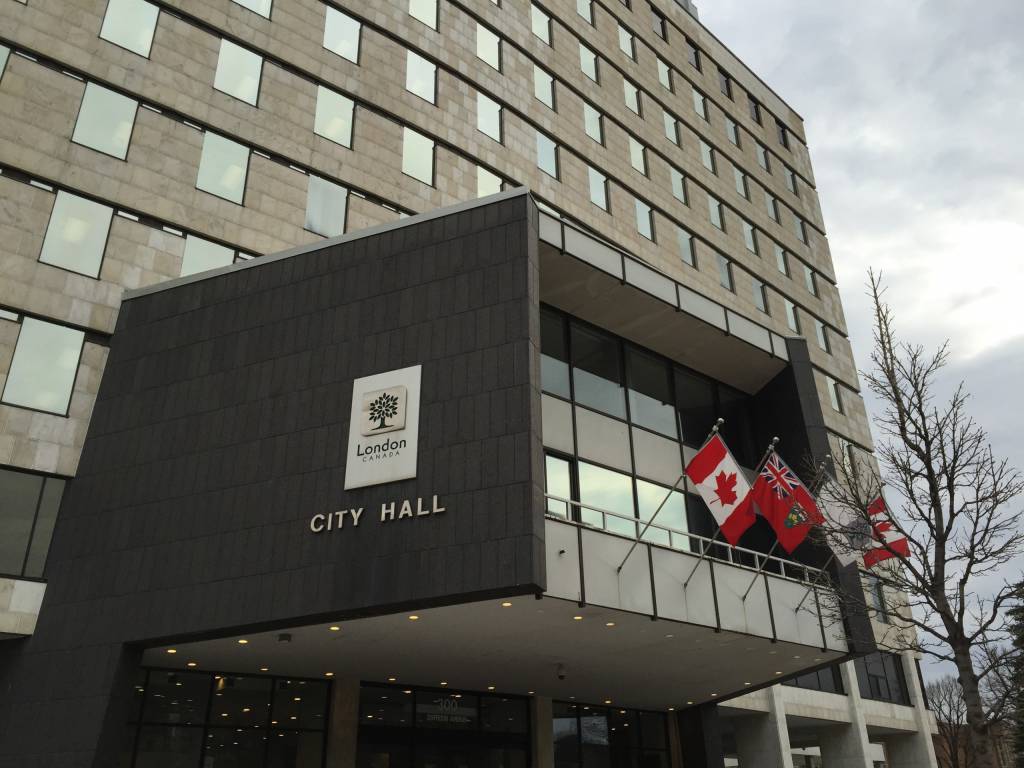 London's City Hall on Dufferin Avenue in downtown London. 