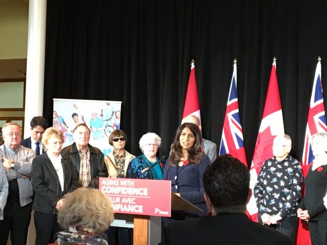 Minister of Seniors Affairs, Dipika Damerla unveils the Ontario government's action plan for seniors.