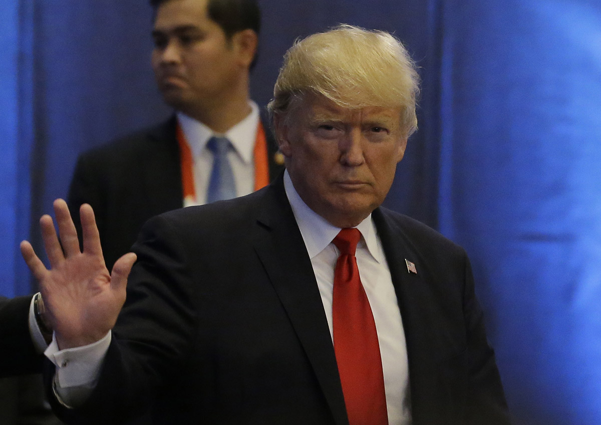 U.S. President Donald Trump waves as he arrives during the ASEAN-U.S. 40th Anniversary Commemorative Summit on the sideline of the 31st Association of Southeast Asian Nations (ASEAN) Summit in Manila earlier this month.