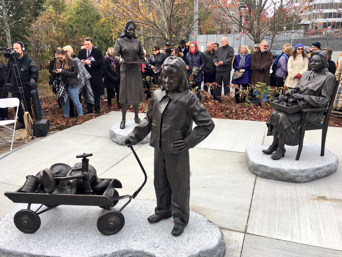 The monument honouring women volunteers during the Second World War was unveiled Thursday in Halifax.