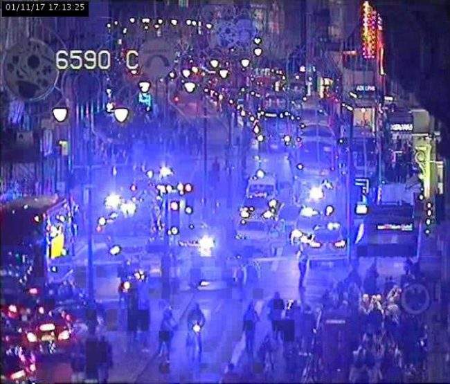 A taxi ran into pedestrians at London's Convent Garden.