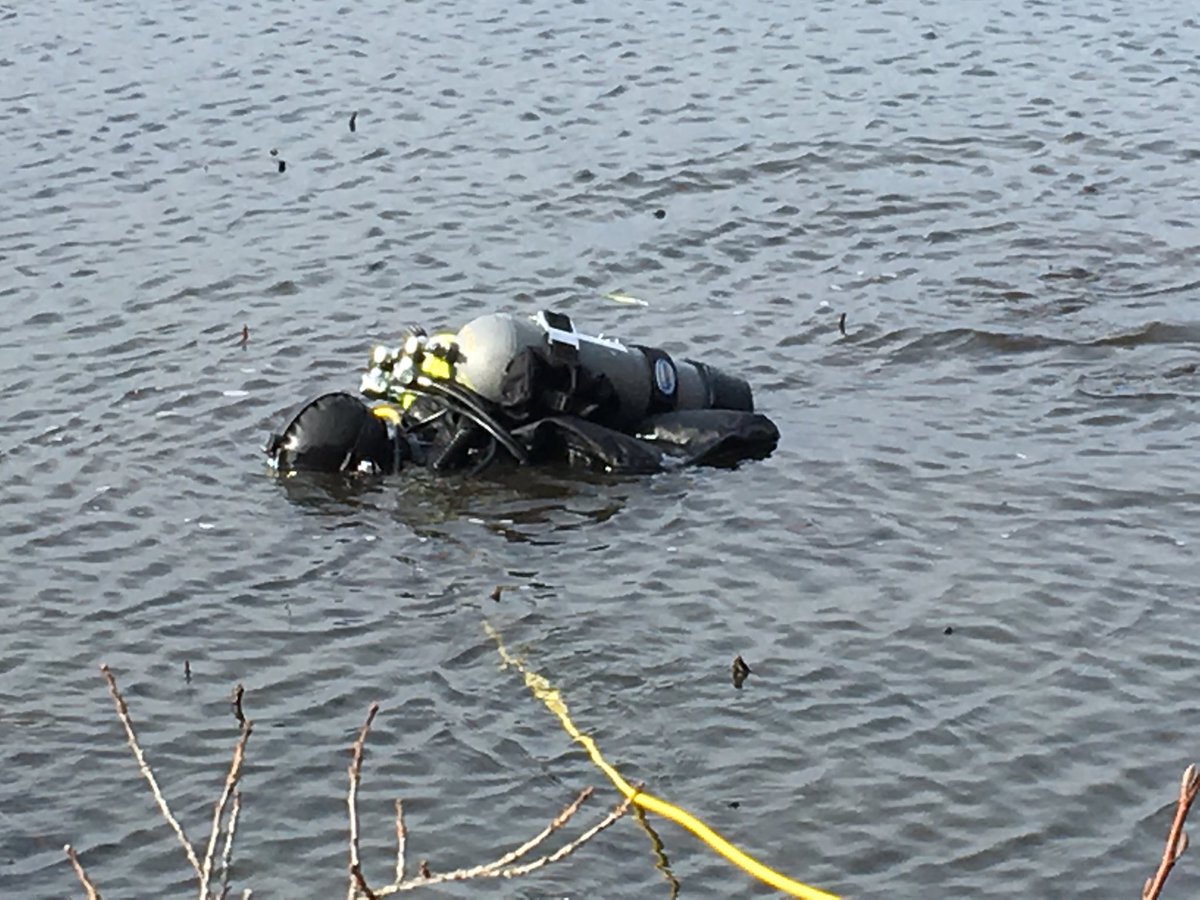 Police divers are searching the waters off Waverley Road in Dartmouth on Thursday as part of an investigation.
