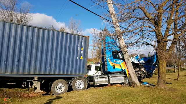 Over 1,700 customers lost power Monday morning after a transport truck hit a pole. 