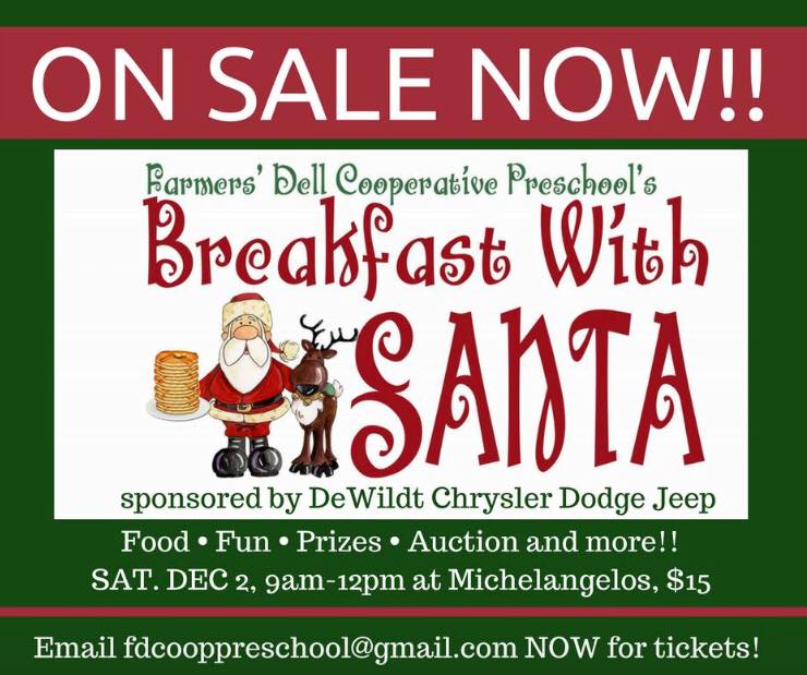 Farmer’ Dell Cooperative Preschool Breakfast With Santa - image