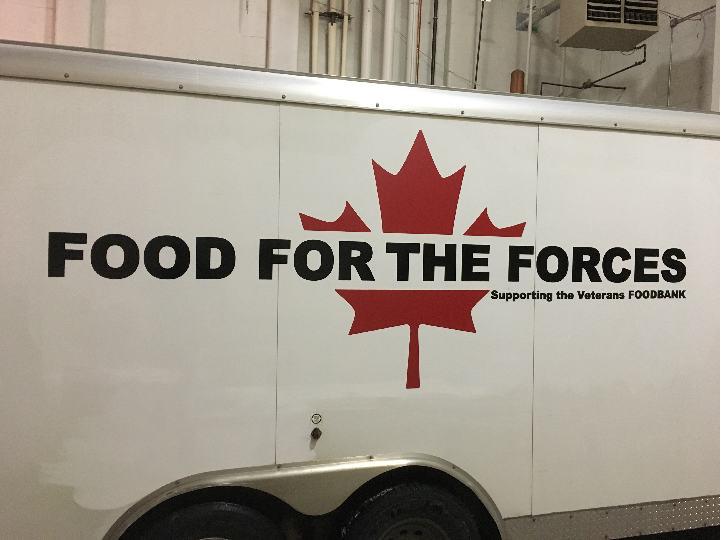 One of the trailers being used for Food for the Forces. 