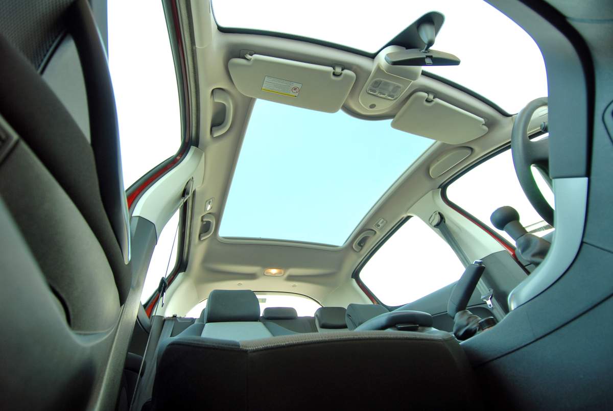 A panoramic car sunroof.