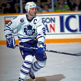 Doug Gilmour with the Toronto Maple Leafs.