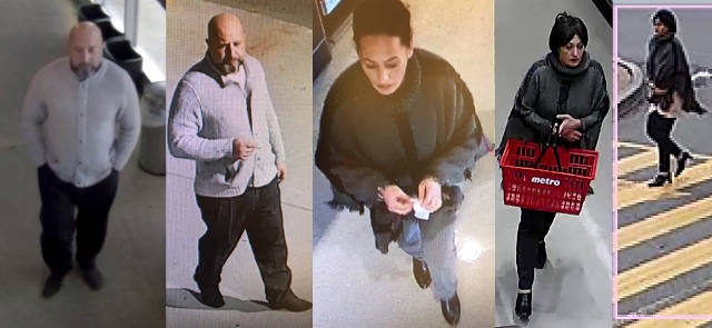Halton Police are looking for two alleged thieves who have targeted grocery shoppers.