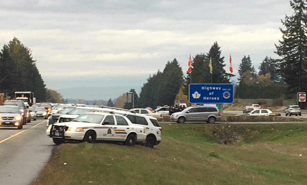 Police motorcade escorts Const. John Davidson from Vancouver hospital to Abbotsford - image
